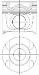 Поршень двигателя NURAL BS79516 Поршень двигателя NURAL BS79516