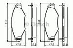 Тормозные накладки BOSCH BS146751