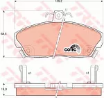 Тормозные накладки TRW BS149052