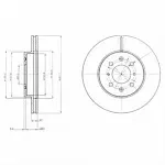 Тормозной диск DELPHI BS136306 Тормозной диск DELPHI BS136306