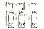 Тормозные накладки BOSCH BS145847