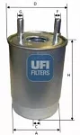 Топливный фильтр UFI BS173912
