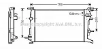 Радиатор охлаждения двигателя AVA BS91883