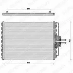 Радиатор кондиционера DELPHI BS98573 Радиатор кондиционера DELPHI BS98573
