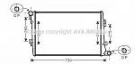 Радиатор охлаждения двигателя AVA BS91095