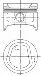 Поршень двигателя KOLBENSCHMIDT BS79447 Поршень двигателя KOLBENSCHMIDT BS79447