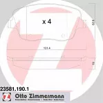 Тормозные накладки ZIMMERMANN BS148738