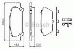 Тормозные накладки BOSCH BS146020