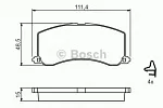 Тормозные накладки BOSCH BS146182