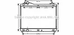 Радиатор охлаждения двигателя AVA BS90626