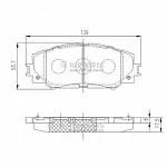 Тормозные накладки NIPPARTS BS146818