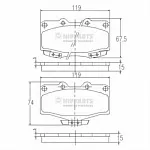 Тормозные накладки NIPPARTS BS146322