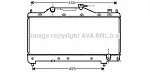 Радиатор охлаждения двигателя AVA BS91155