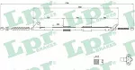 Трос ручника LPR BS151623