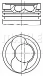 Поршень двигателя MAHLEKNECHT BS79580 Поршень двигателя MAHLEKNECHT BS79580