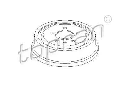 Задний тормозной барабан Topran BS274304 Задний тормозной барабан Topran BS274304