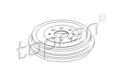 Задний тормозной барабан Topran BS274403 Задний тормозной барабан Topran BS274403