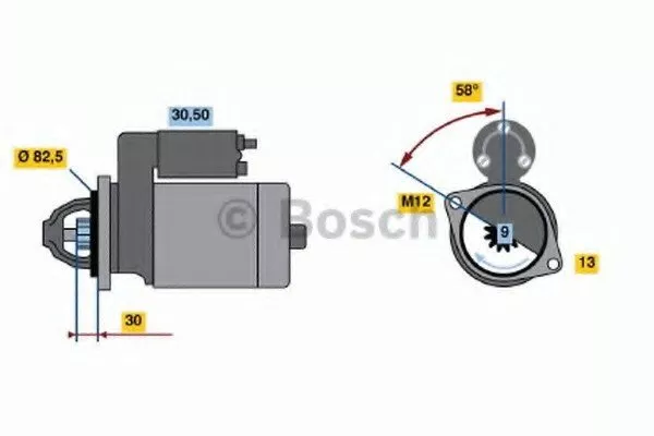 Стартер BOSCH BS186106 Стартер BOSCH BS186106