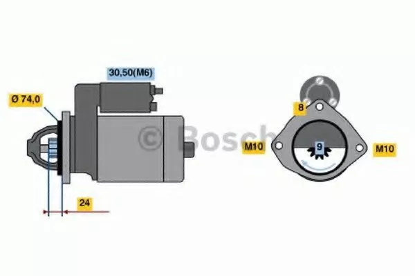 Стартер BOSCH BS186240