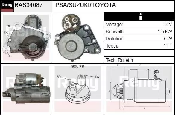 Стартер REMY BS185502 Стартер REMY BS185502