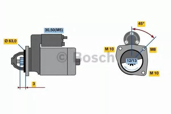 Стартер BOSCH BS186259