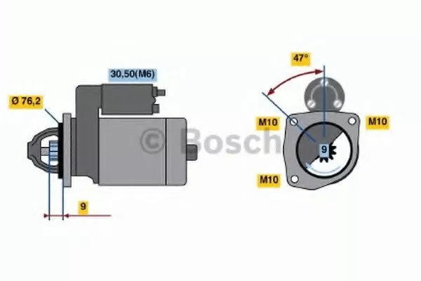 Стартер BOSCH BS186263 Стартер BOSCH BS186263