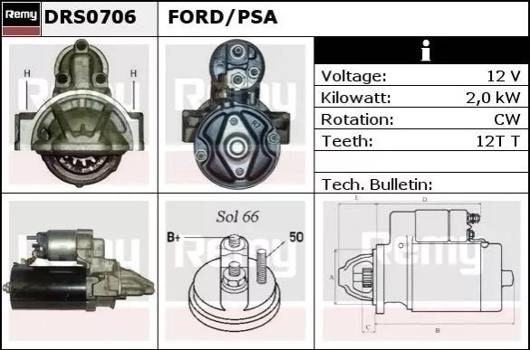 Стартер REMY BS185468 Стартер REMY BS185468