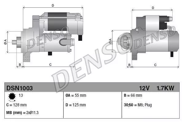 Стартер Denso BS185853 Стартер Denso BS185853