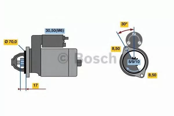 Стартер BOSCH BS186243