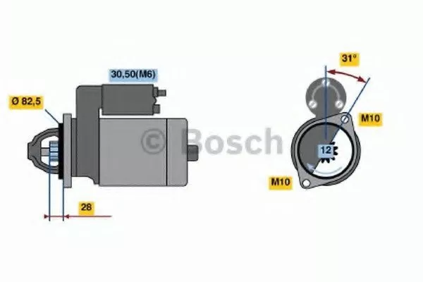 Стартер BOSCH BS186267 Стартер BOSCH BS186267