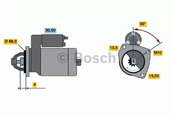 Стартер BOSCH BS186081
