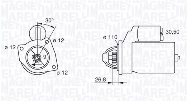 Стартер MAGNETI MARELLI BS186141