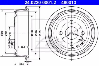Тормозной барабан ATE BS274375