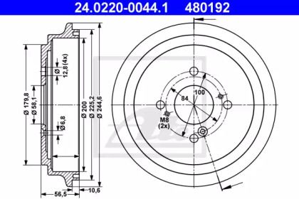 Тормозной барабан ATE BS274747 Тормозной барабан ATE BS274747