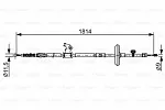 Трос ручника BOSCH BS152228 Трос ручника BOSCH BS152228