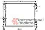 Радиатор охлаждения двигателя VAN WEZEL BS91644