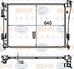 Радиатор охлаждения двигателя HELLA BS91621