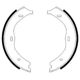 Тормозные колодки ручника Jurid BS233526