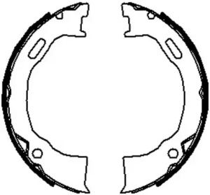 Тормозные колодки ручника Jurid BS232158