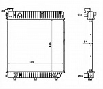 Радиатор охлаждения двигателя NRF BS91874 Радиатор охлаждения двигателя NRF BS91874