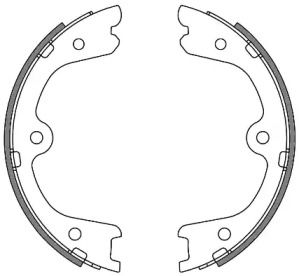 Тормозные колодки ручника Remsa BS232068