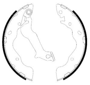 Тормозные колодки ручника Remsa BS232028