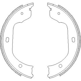 Тормозные колодки ручника Remsa BS232027