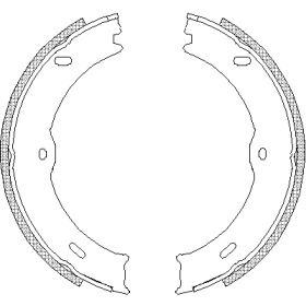 Тормозные колодки ручника Remsa BS232188