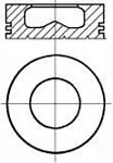 Поршень двигателя NURAL BS79553 Поршень двигателя NURAL BS79553