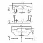 Тормозные накладки NIPPARTS BS146176