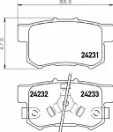 Тормозные колодки HELLA Задние BS143563