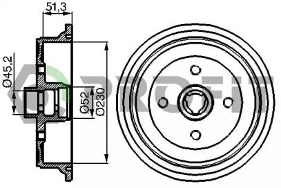 Задний тормозной барабан Profit BS273938
