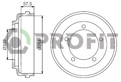 Задний тормозной барабан Profit BS274022 Задний тормозной барабан Profit BS274022