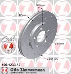 Тормозной диск ZIMMERMANN BS139820